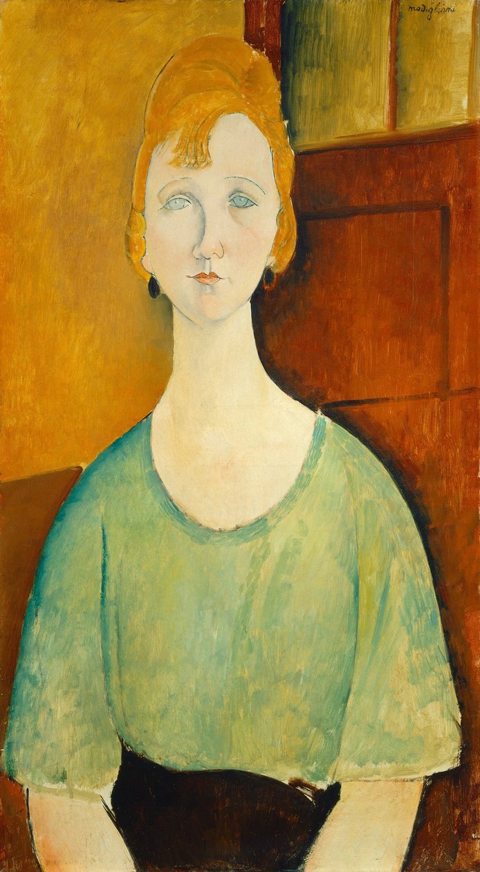 Fille en blouse verte - Amedeo Modigliani