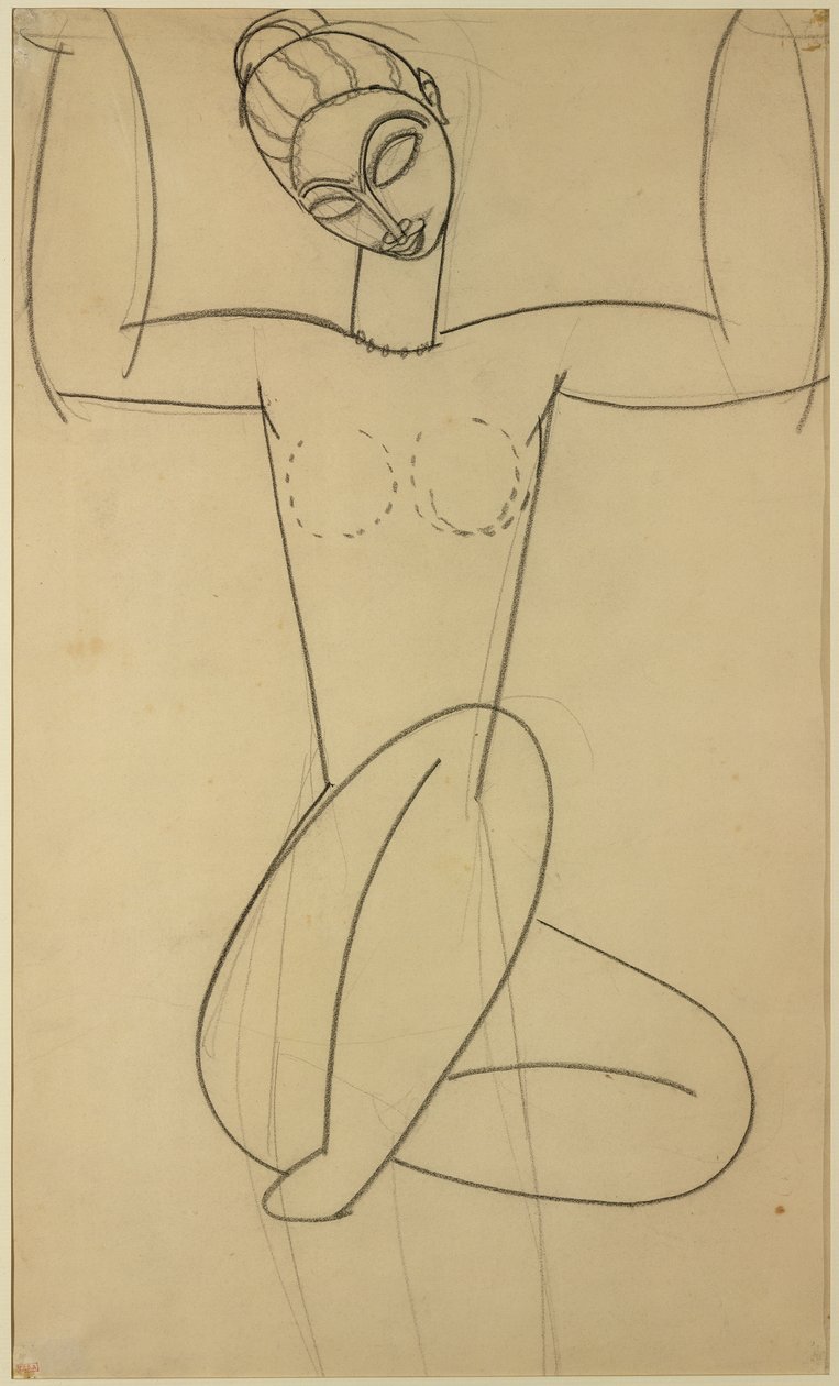 Cariatide assise, vers 1911 - Amedeo Modigliani