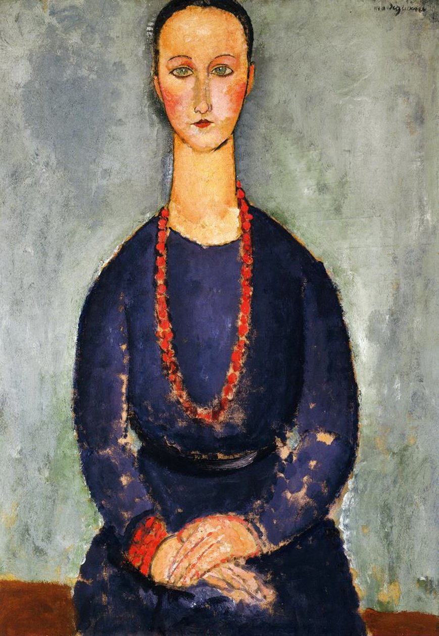 Le collier rouge, 1918 - Amedeo Modigliani