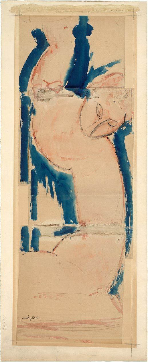 Cariatide : Rose et Bleu - Amedeo Modigliani