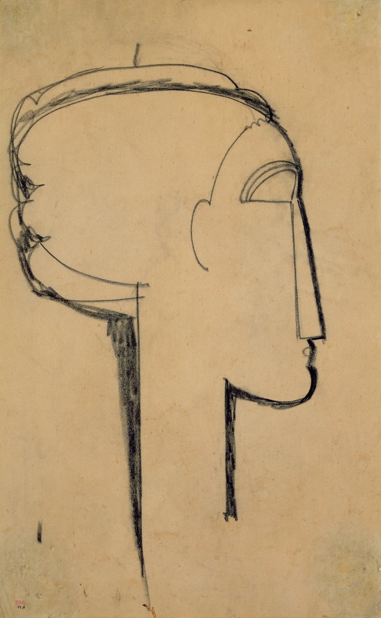 Tête de profil - Amedeo Modigliani