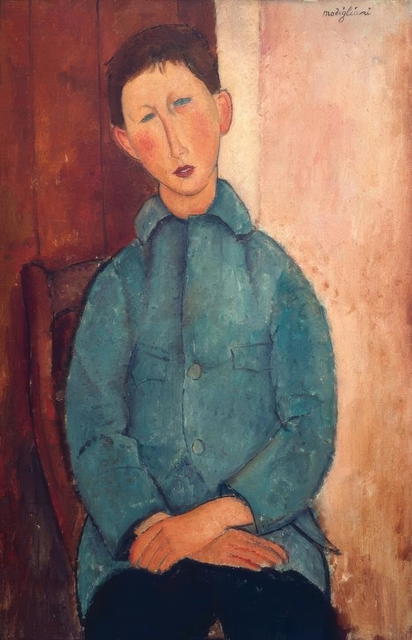 Garçon en veste bleue - Amedeo Modigliani