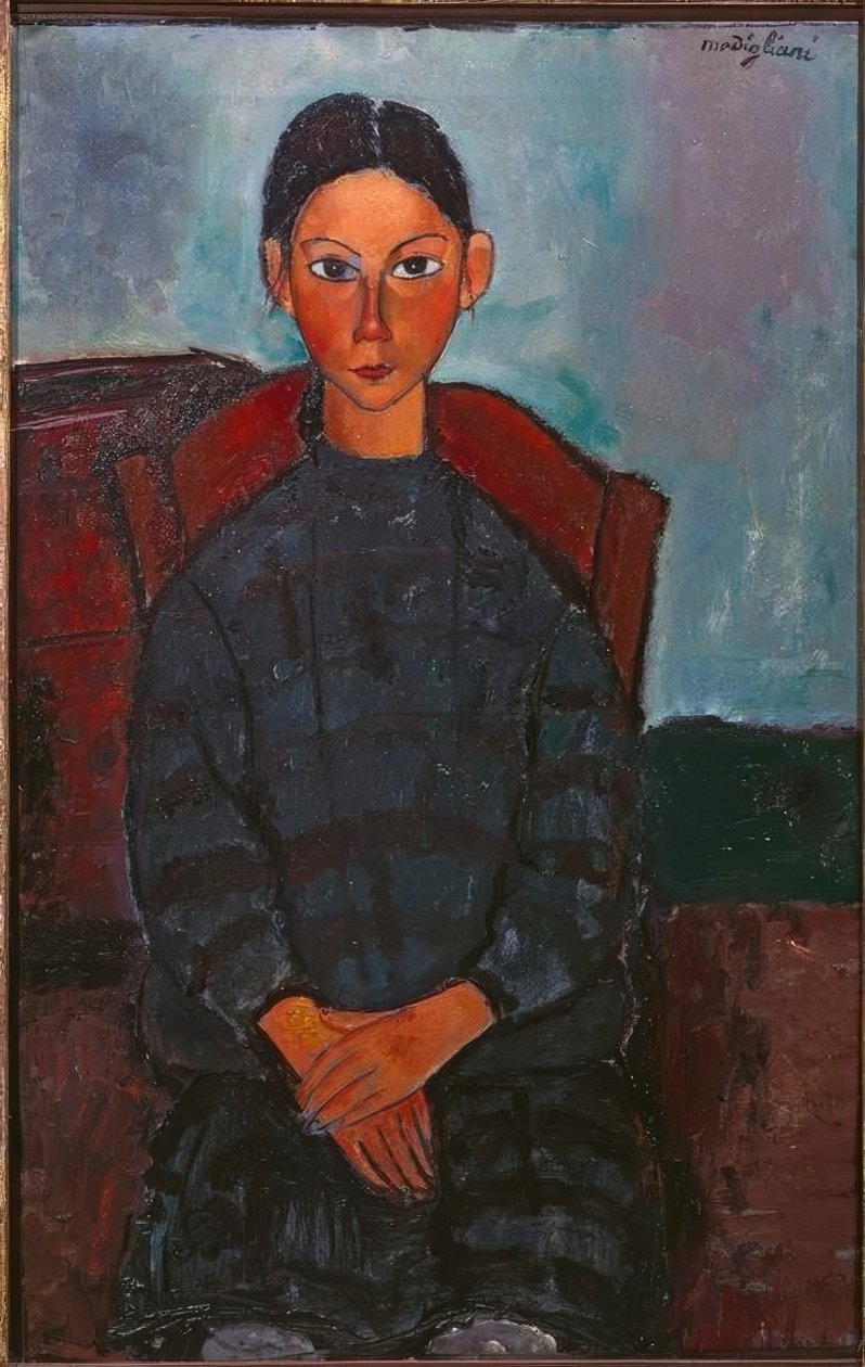 La fillette au tablier noir - Amedeo Modigliani