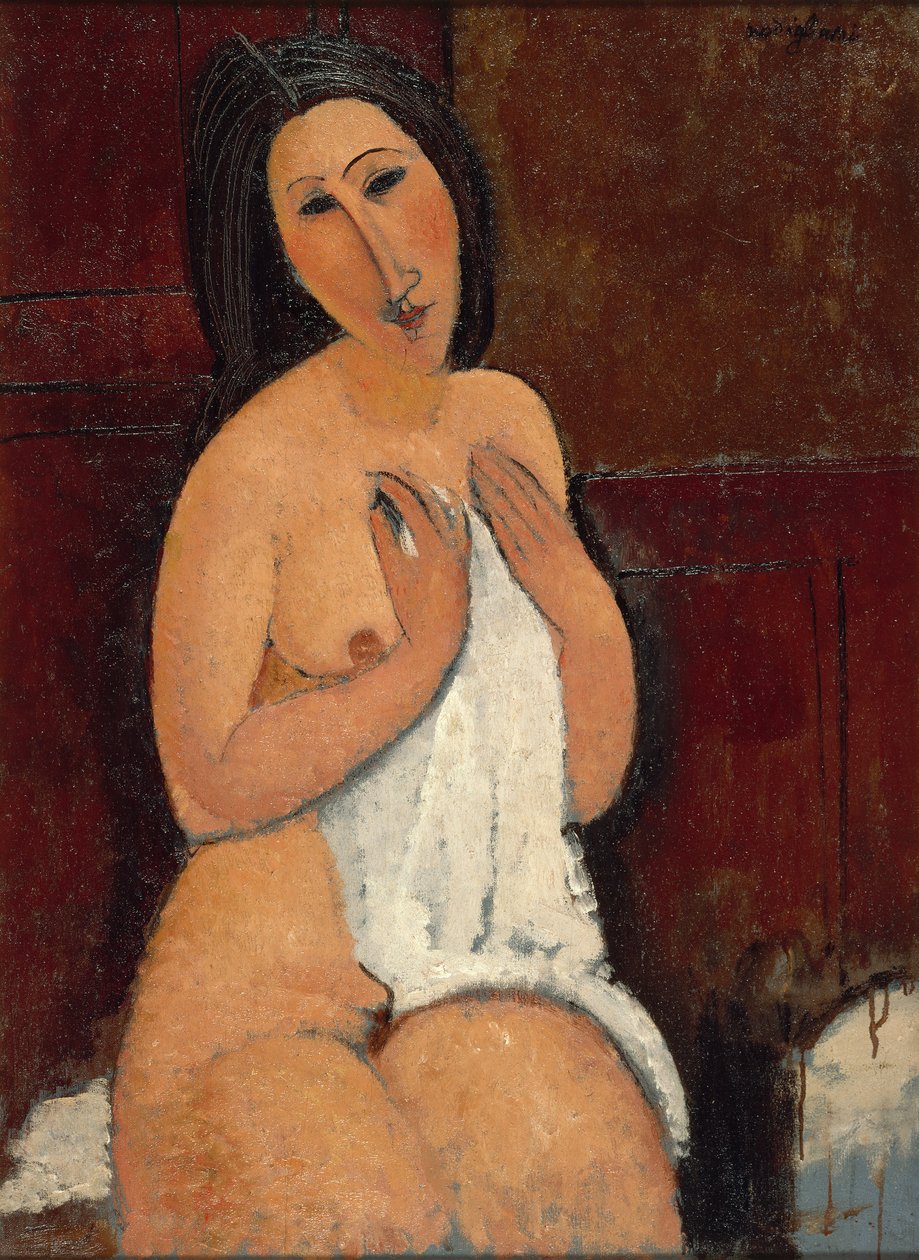 Nu assis à la chemise, 1917 - Amedeo Modigliani