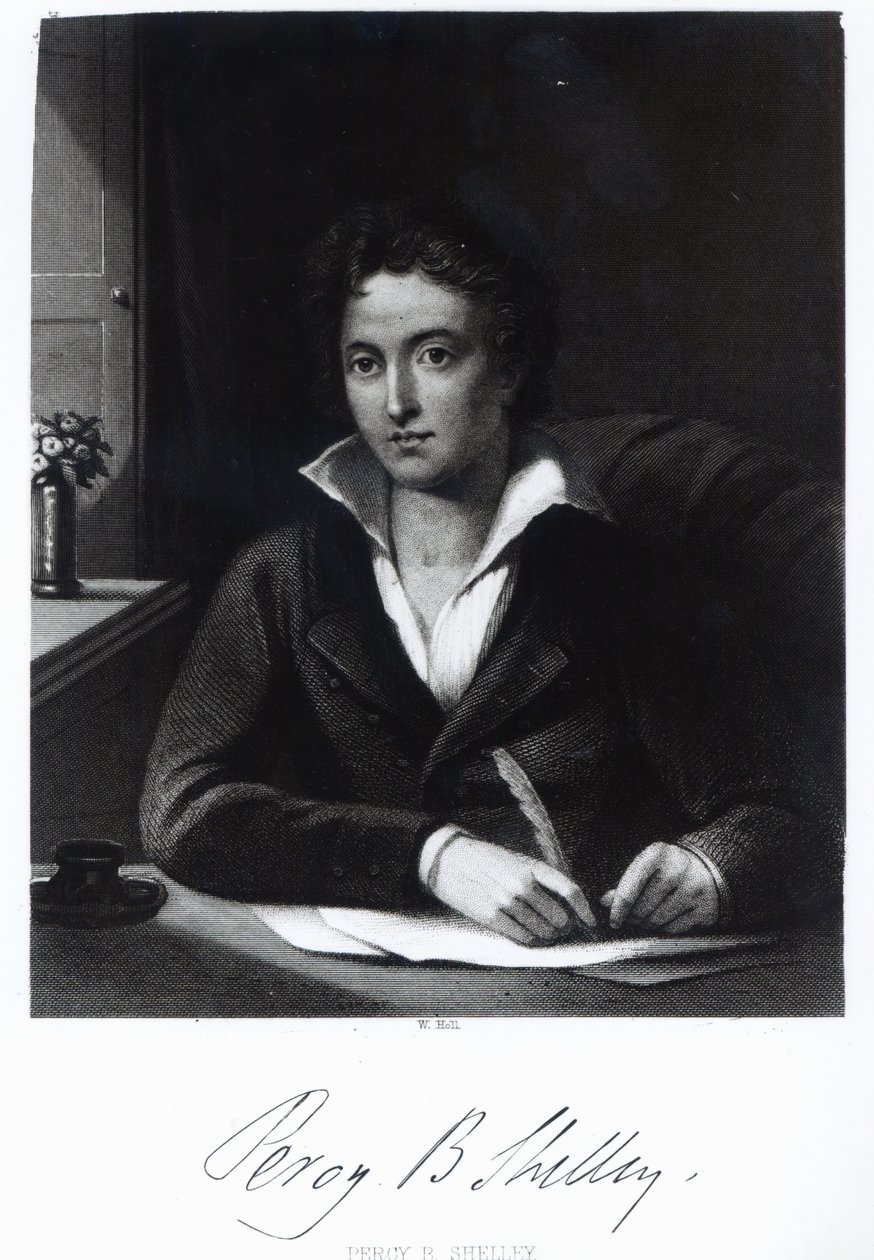 Percy Bysshe Shelley, gravé par William Holl - Amelia Curran