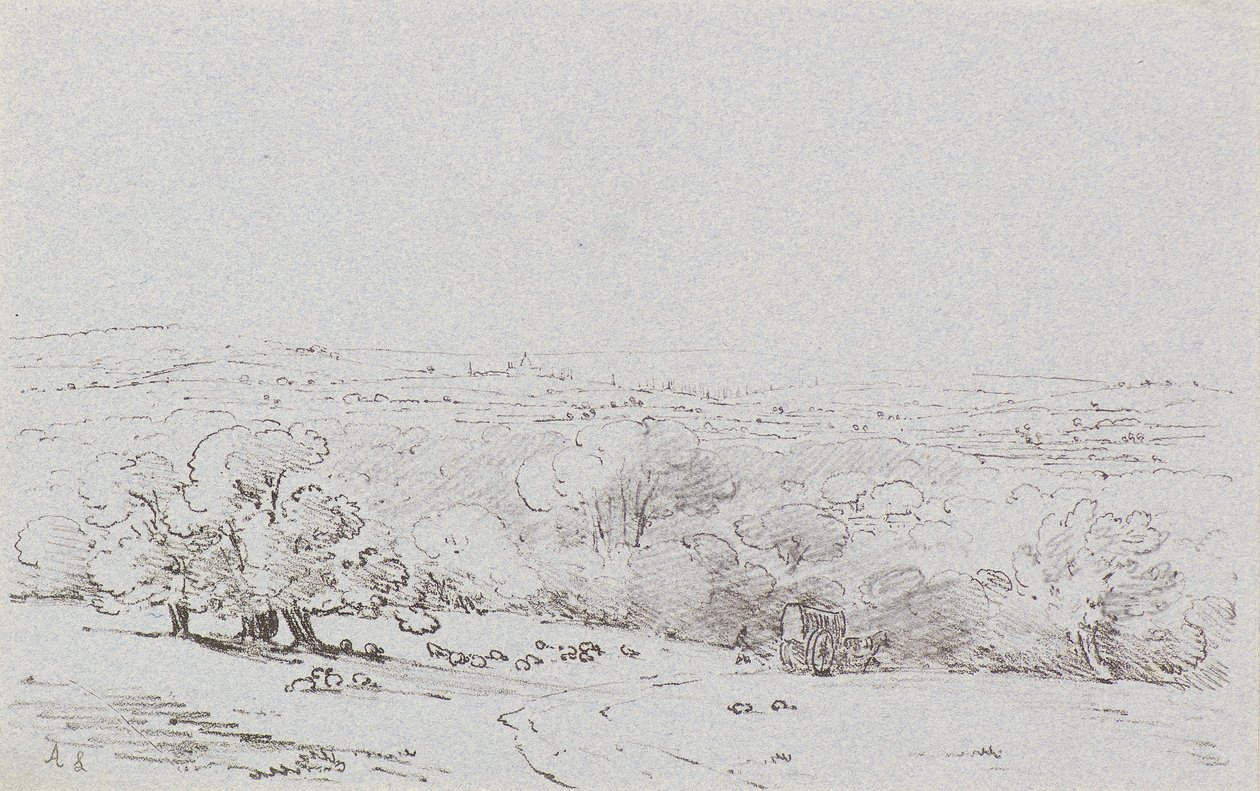 Approche en voiture de Bromley Hill, c.1803 - Amelia Long