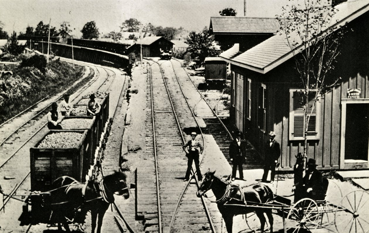 Dépôt et voies, Waymart, Pennsylvanie, 1895 - American Photographer