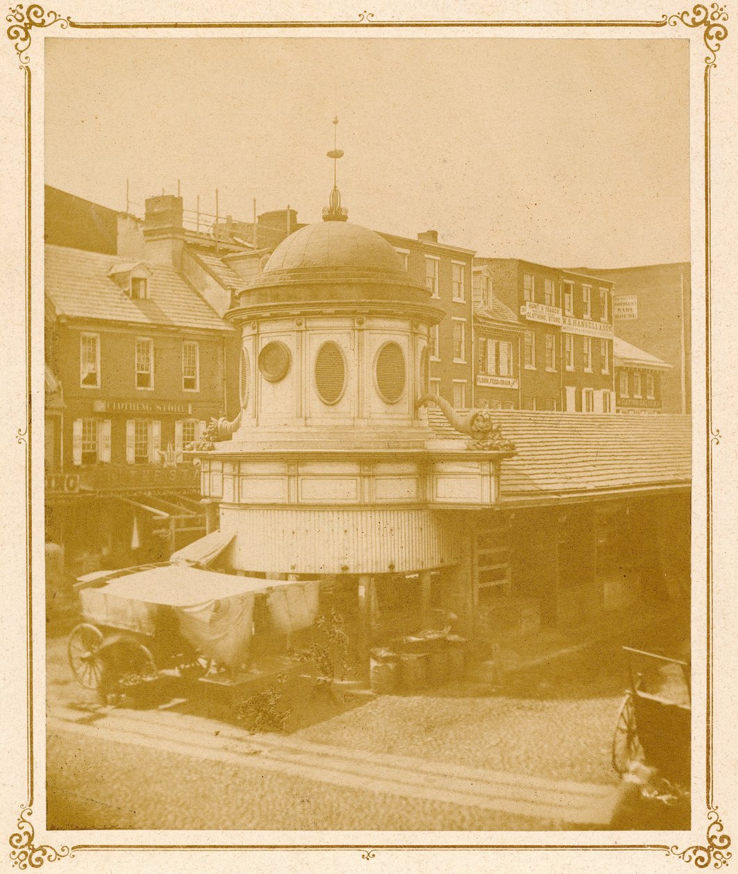 Terminus du marché, rue Market à Front, 1859 - American Photographer