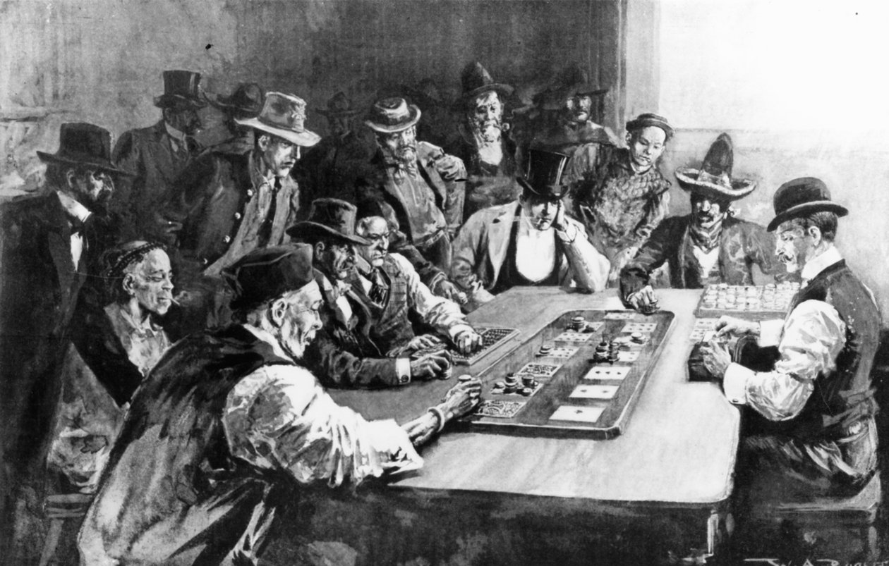Une partie de Faro à El Paso - American School