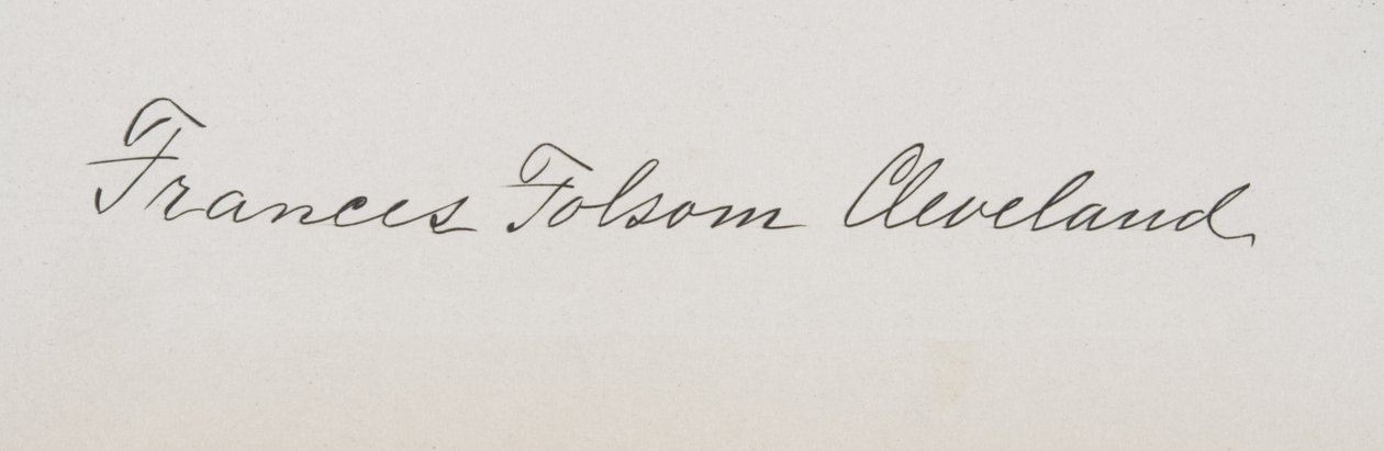 Signature de Frances Cleveland Preston - American School
