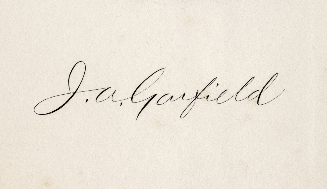 Signature de James Abram Garfield - American School