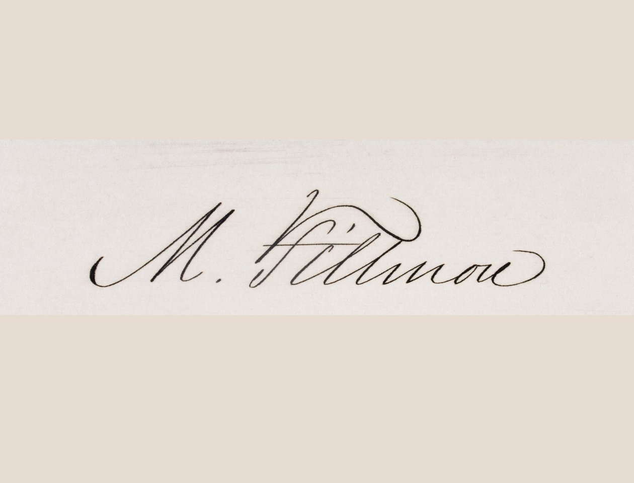 Signature de Millard Fillmore - American School