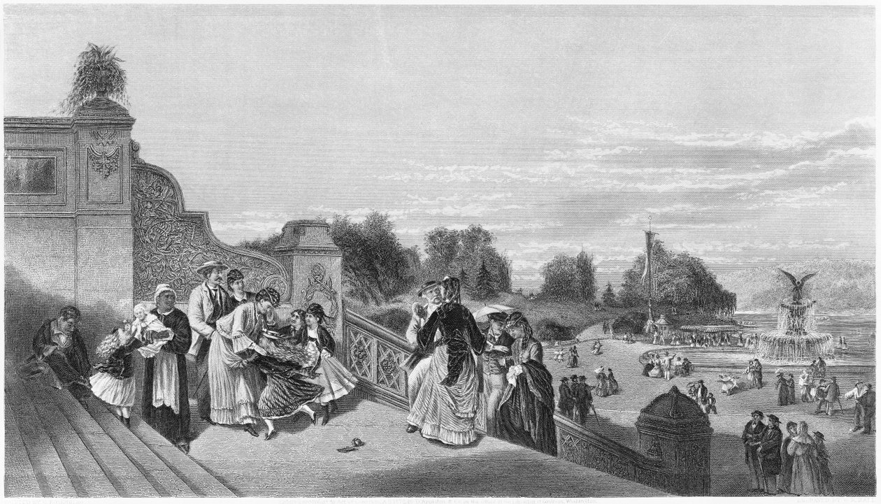 Vue de la terrasse, Central Park, 1872 - American School