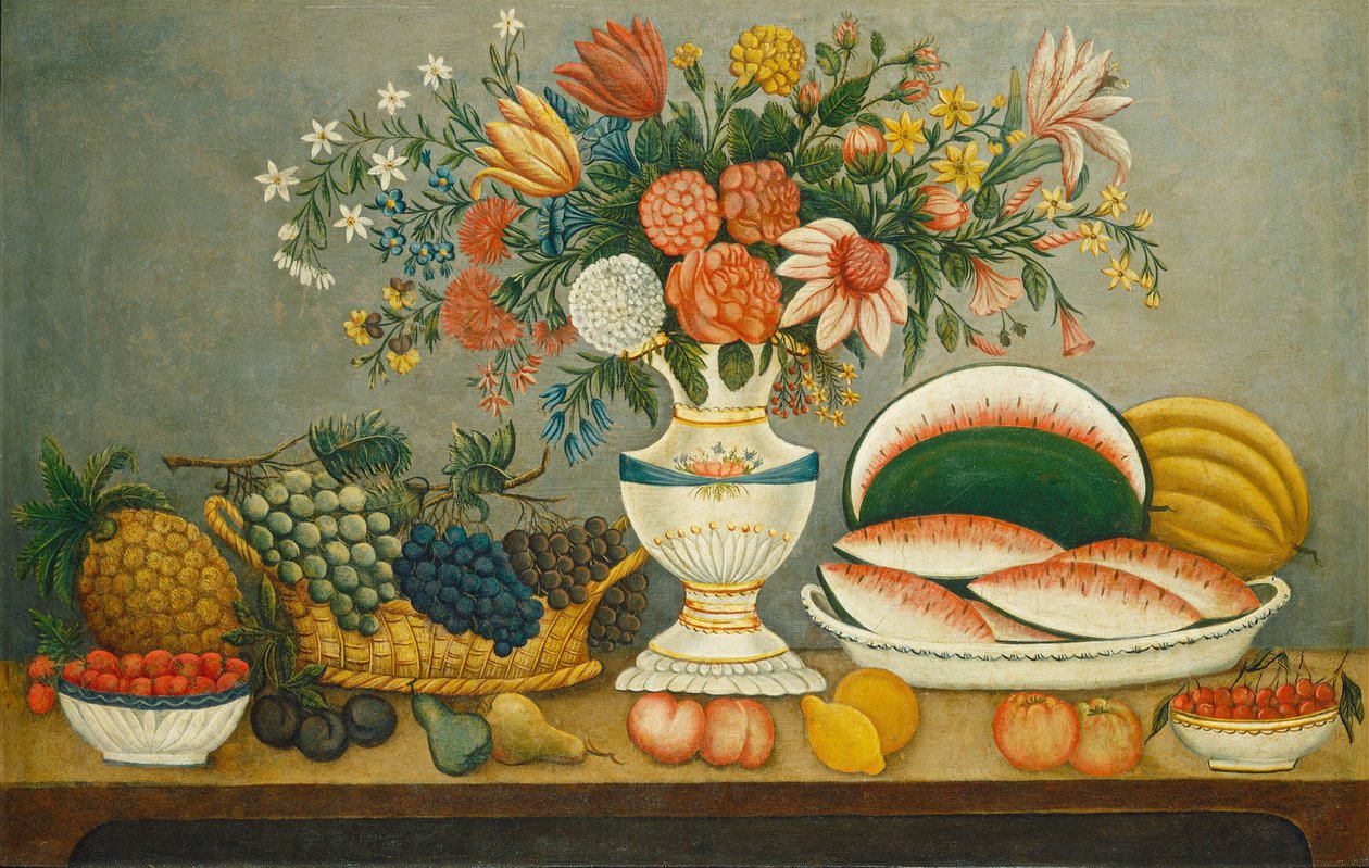 Fruits et fleurs - American 19th Century