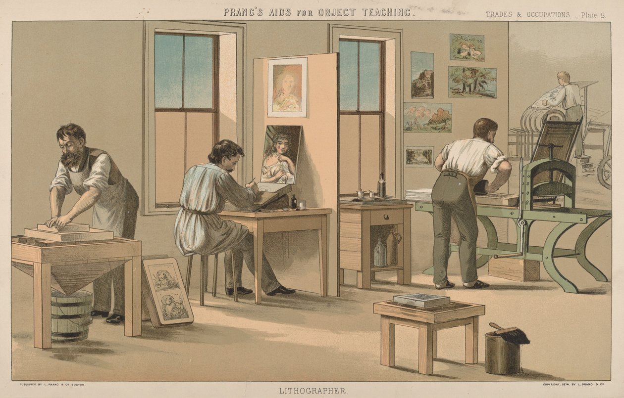 Lithographe - American 19th Century