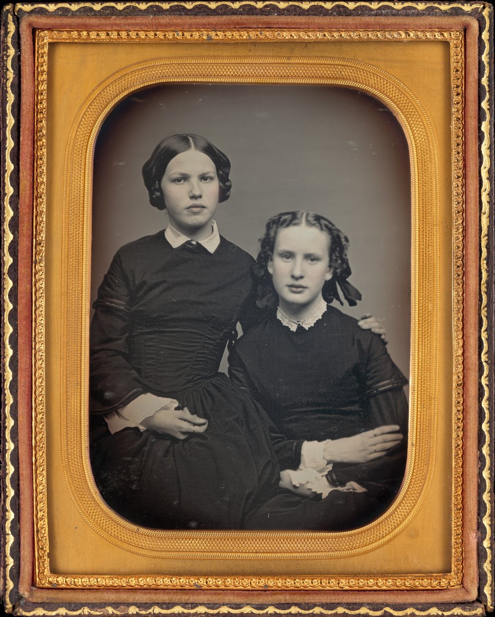Portrait de deux filles - American 19th Century
