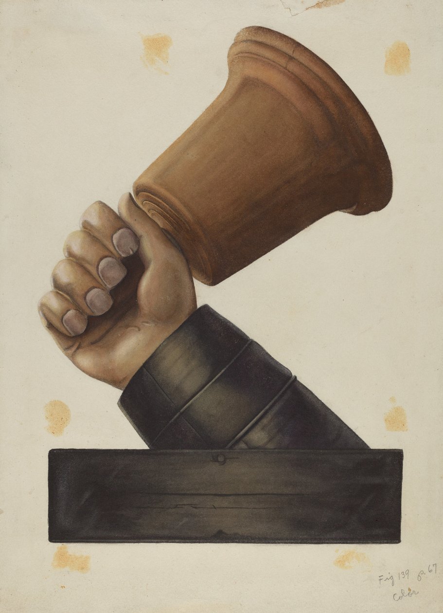 Enseigne de taverne "Bell in Hand" - American 20th Century
