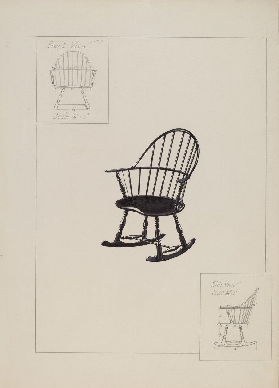 Chaise (Windsor) - American 20th Century