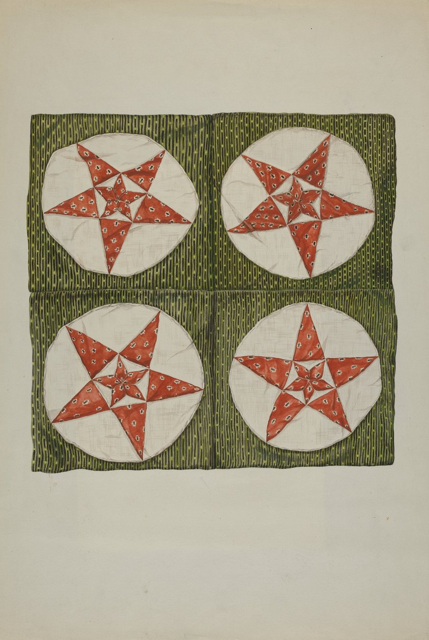 Blocs de courtepointe - Étoile appliquée - American 20th Century