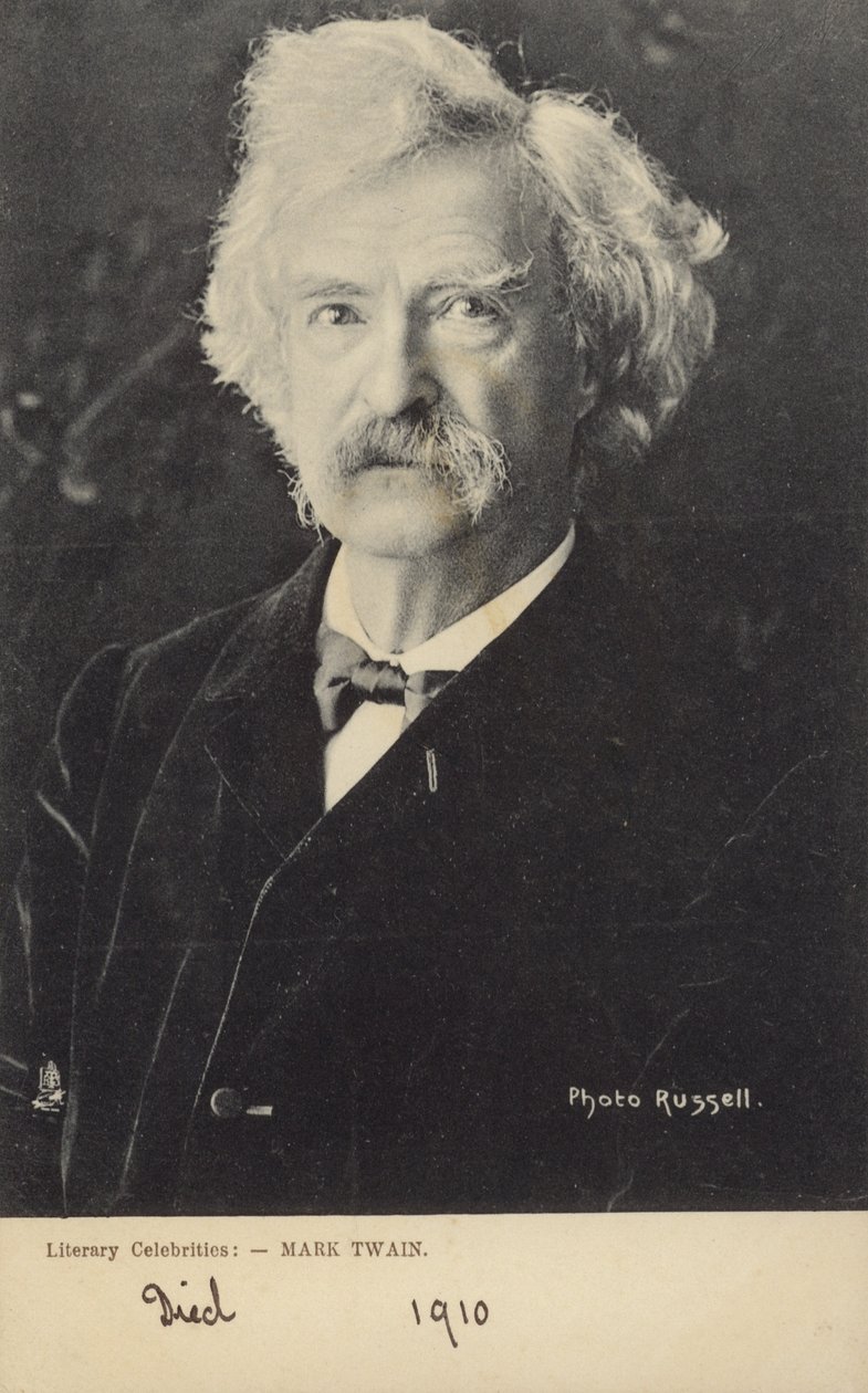 Mark Twain (1835-1910), écrivain américain (photo n/b) - American Photographer