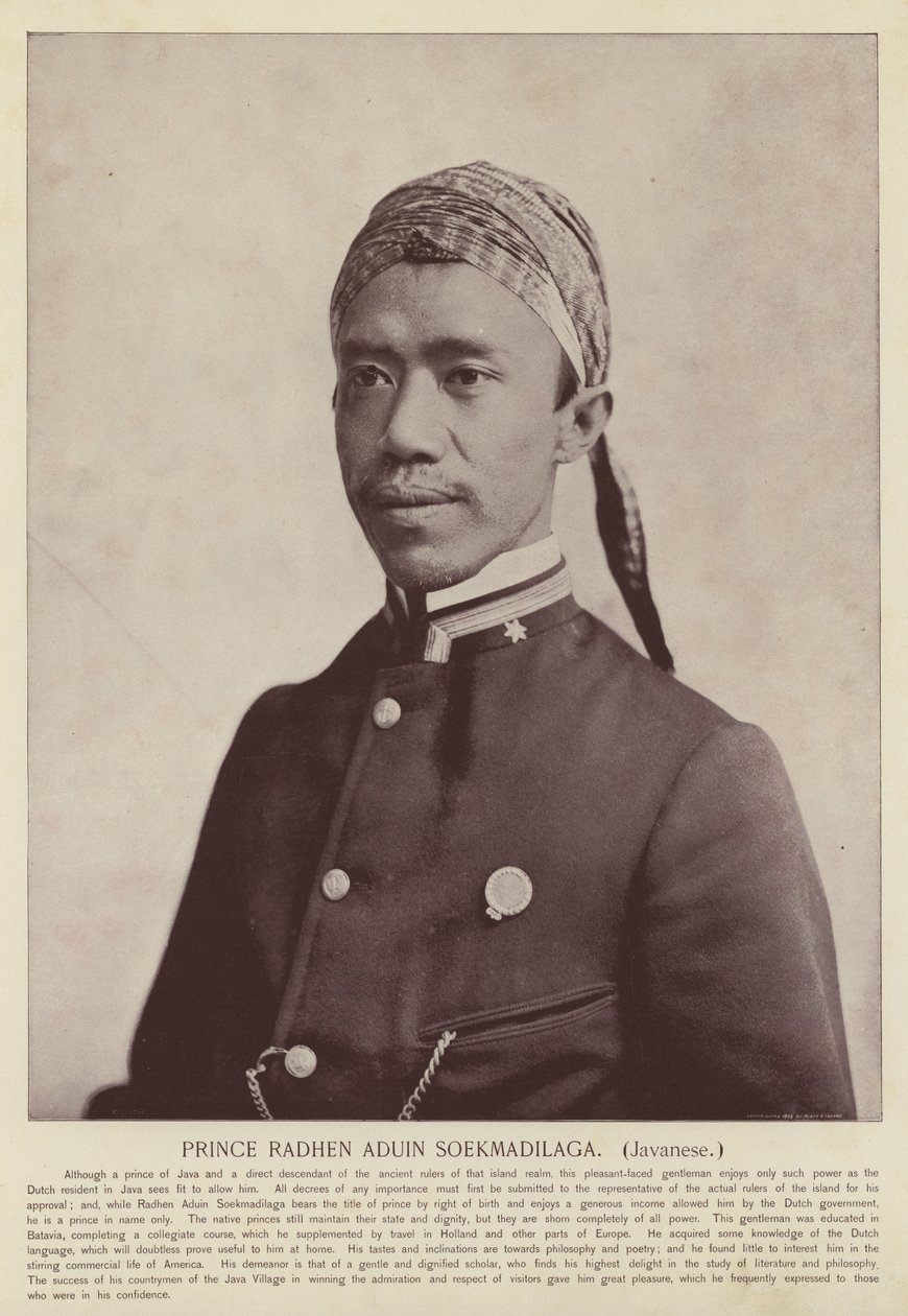 Prince Radhen Aduin Soekmadilaga, javanais - American Photographer