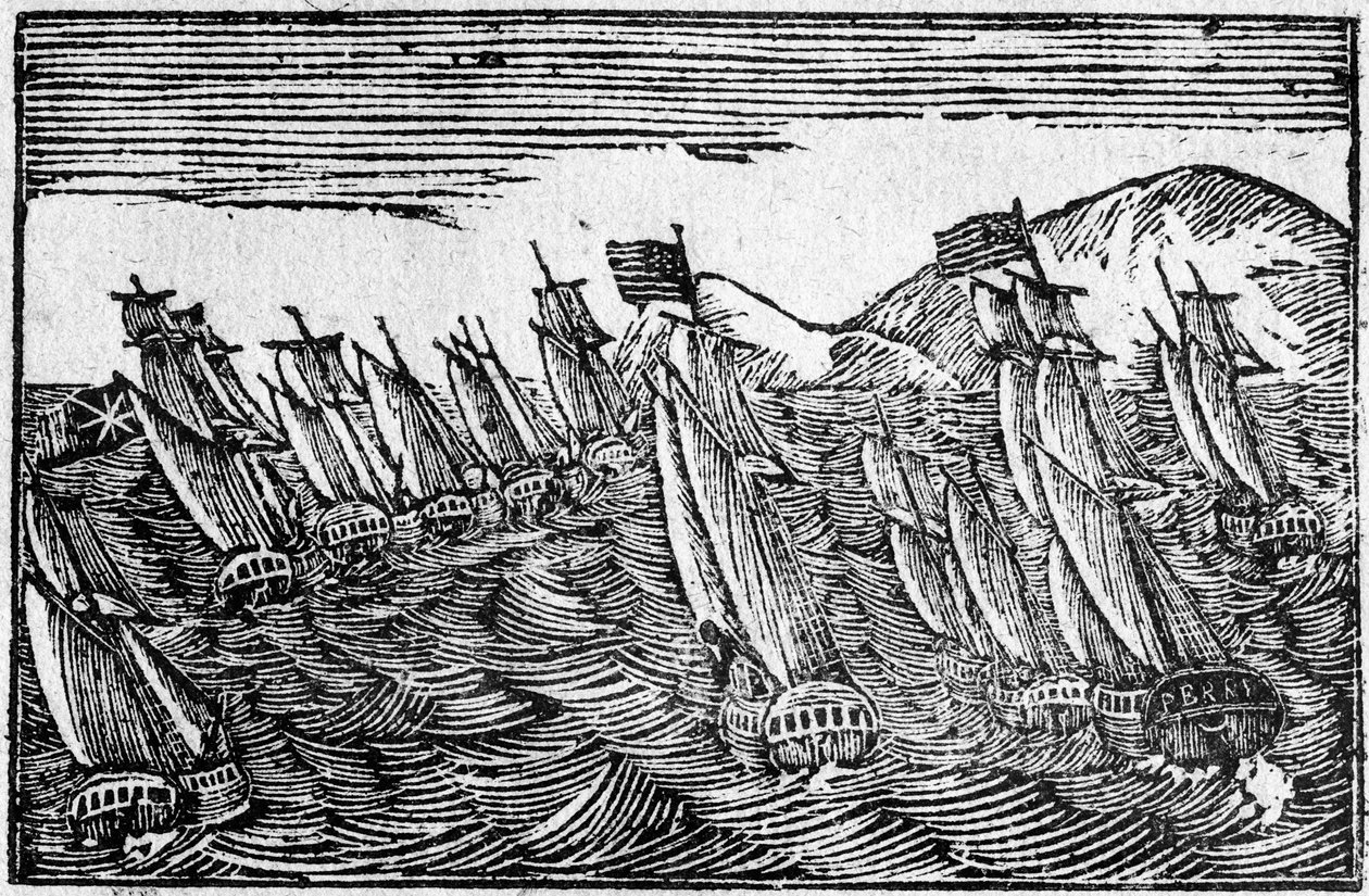 Brillante victoire navale, illustration de large diffusion - American School