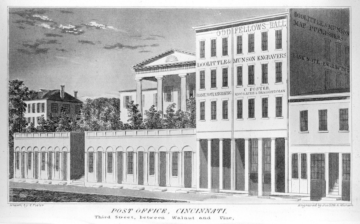 Bureau de poste de Cincinnati, Third Street, 1841 - American School