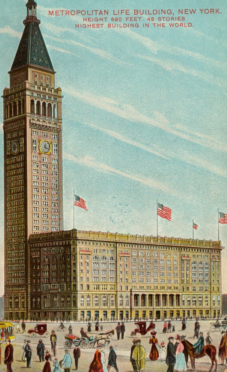 Metropolitan Life Building, New York, vers 1909-13 - American School