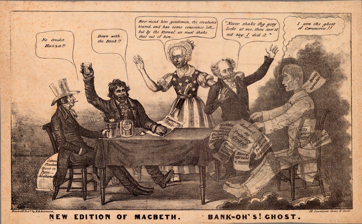 Nouvelle édition de Macbeth. Bonk-Ohs! Fantôme, 1837 - American School