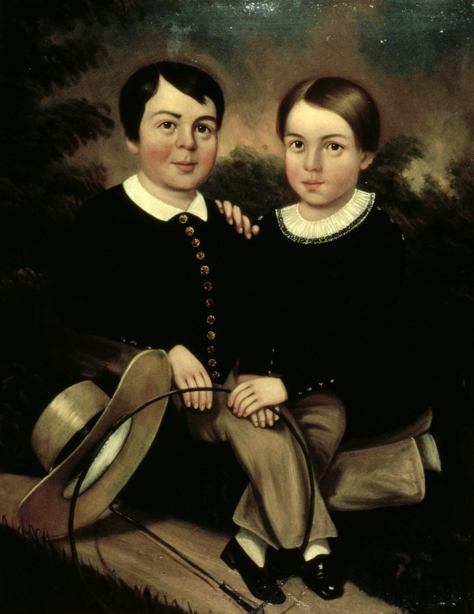 Portrait de deux enfants - American School