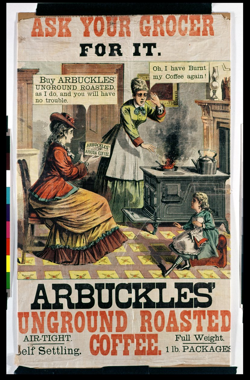 Affiche publicitaire pour le café torréfié non moulu d