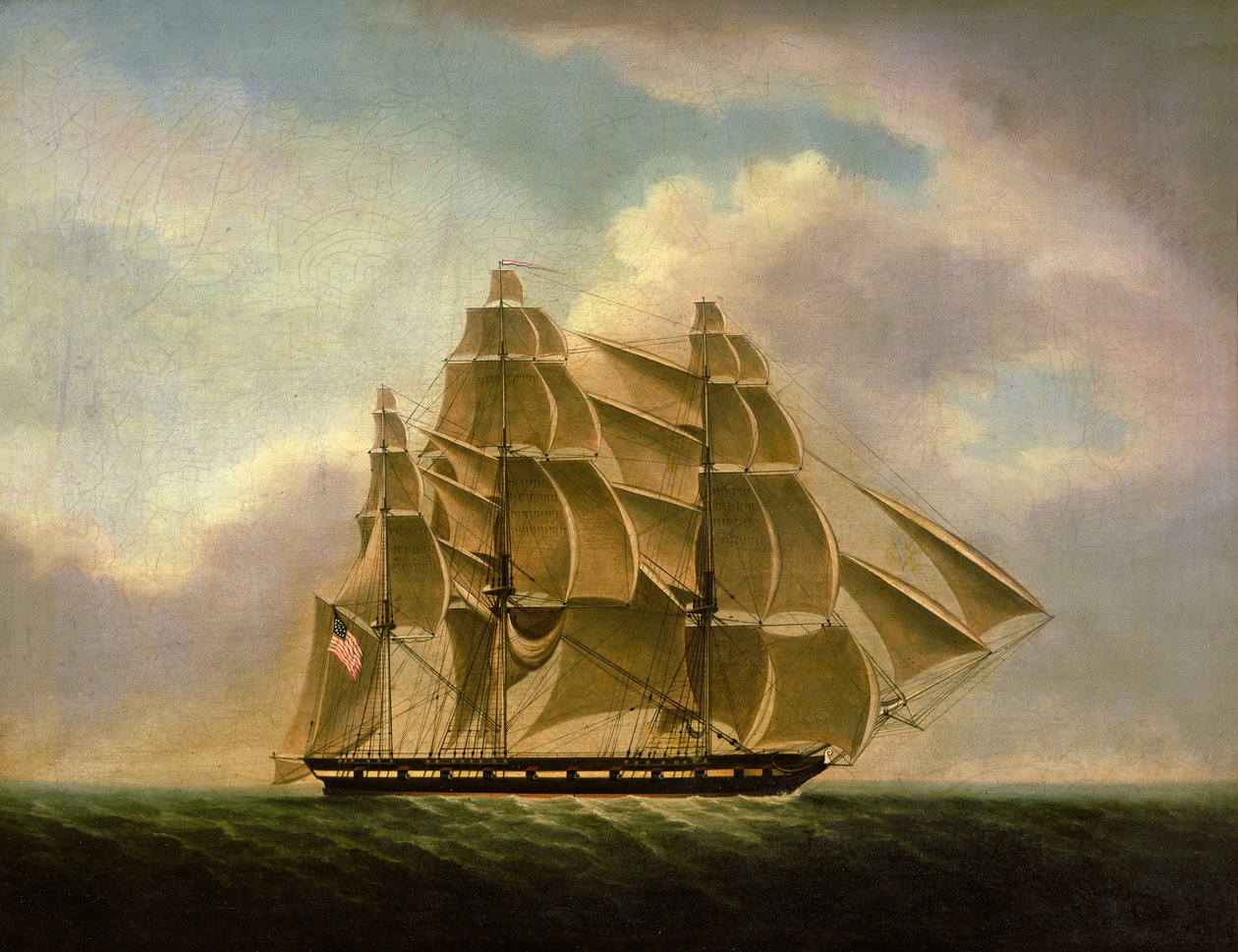 Corsaire Jacob Jones (huile sur toile) - American School