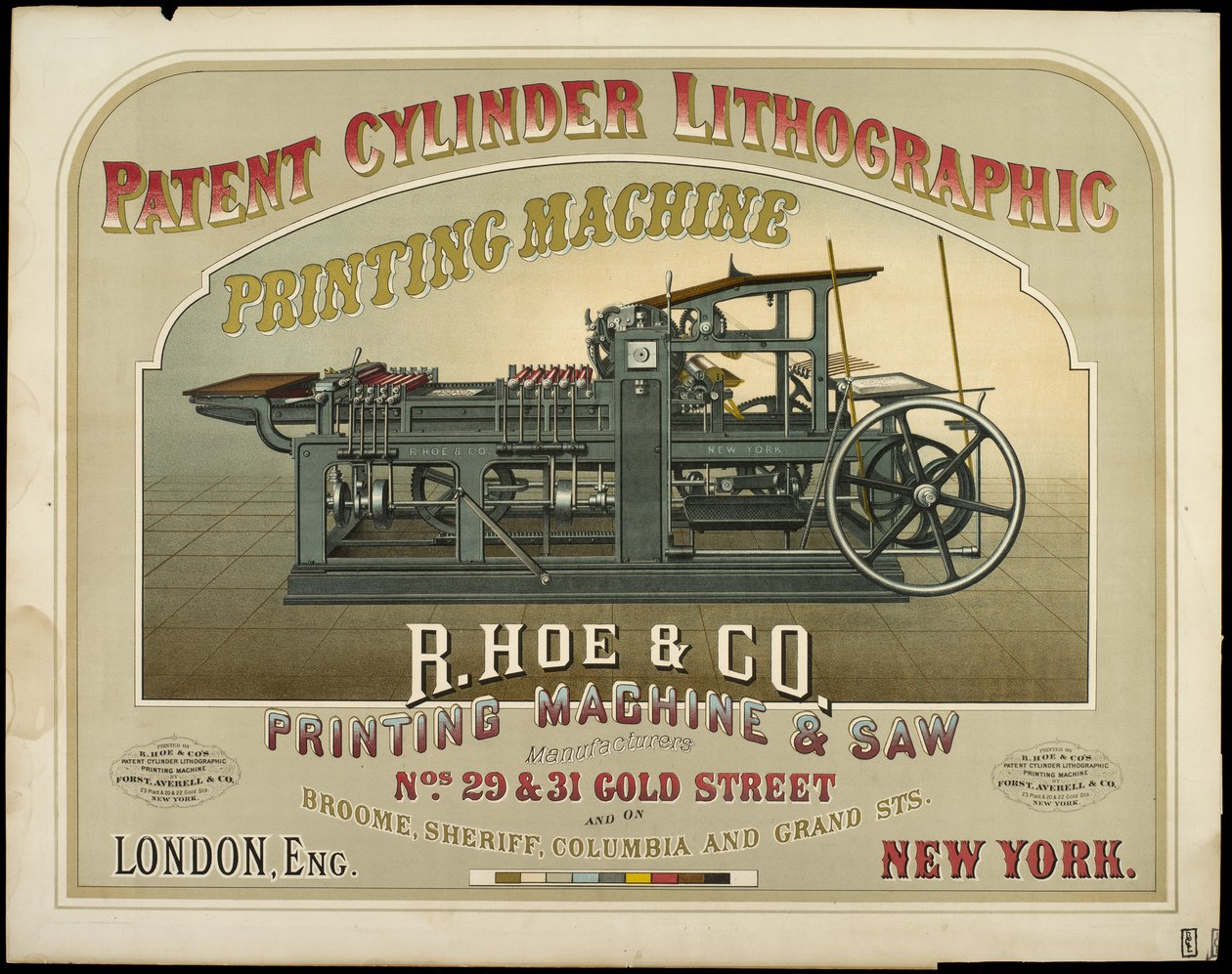 R. Hoe & Co. Fabricants de Machines à Imprimer et de Scies - American School
