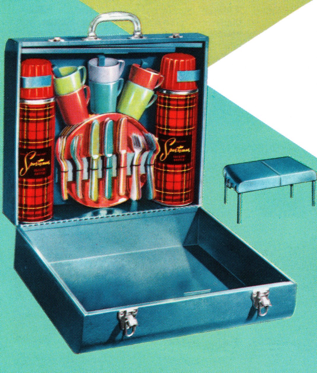 Set de pique-nique portable rétro - American School