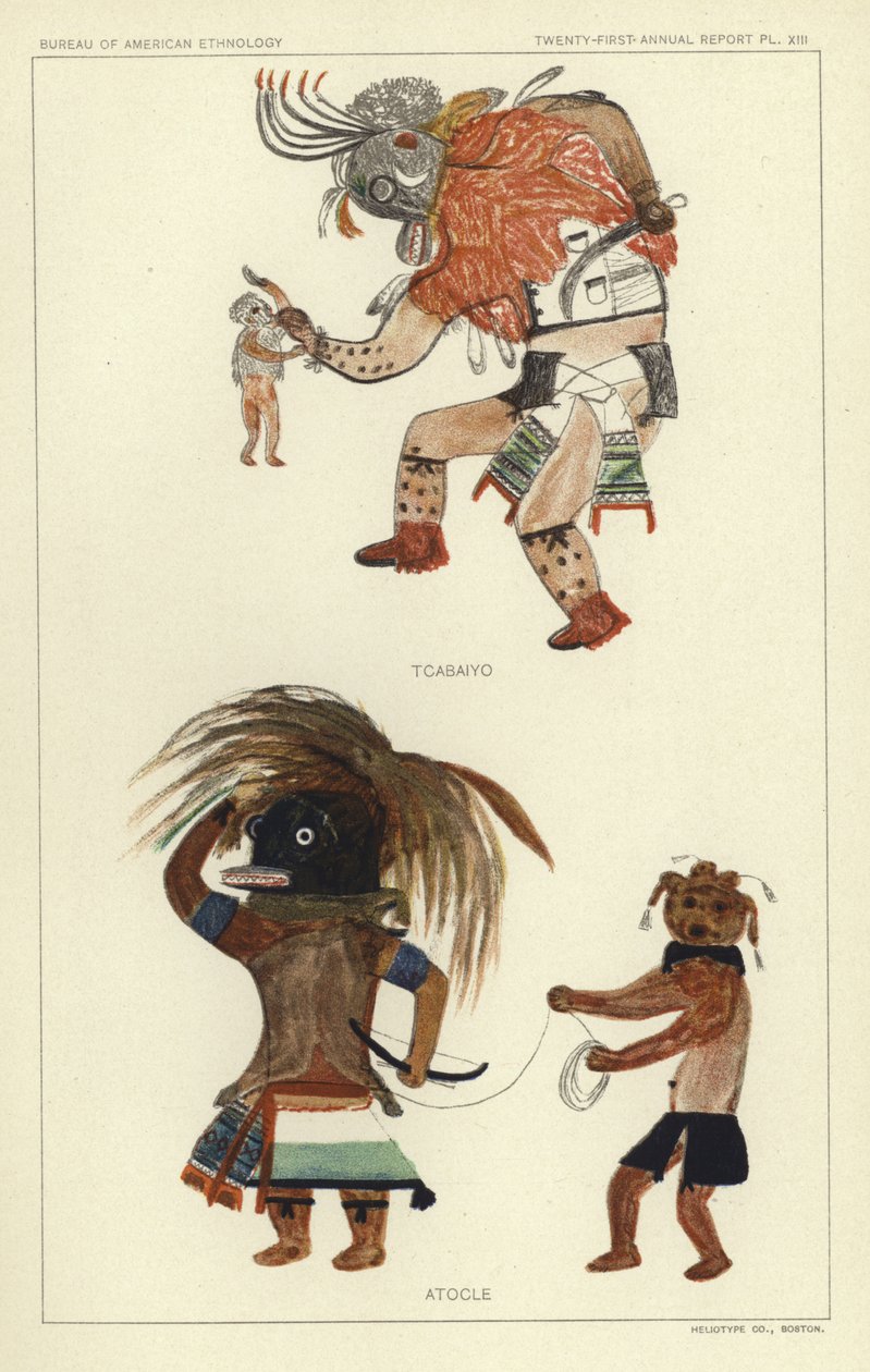 Tcabaiyo, Atocle (colour litho) - American School