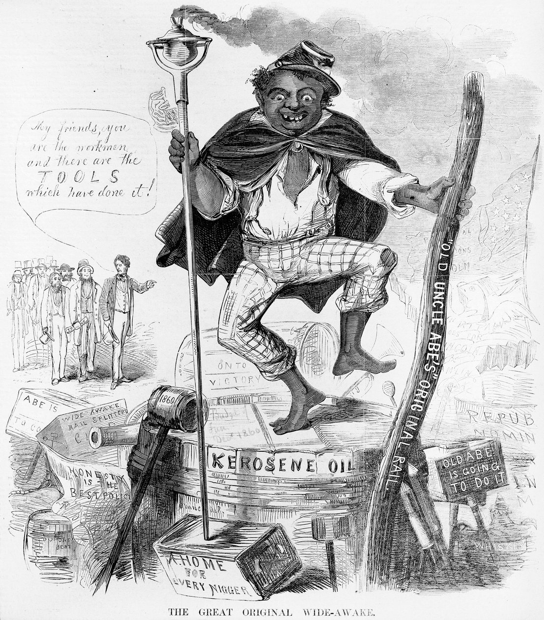 Le grand original Wide-Awake, vers 1860 - American School