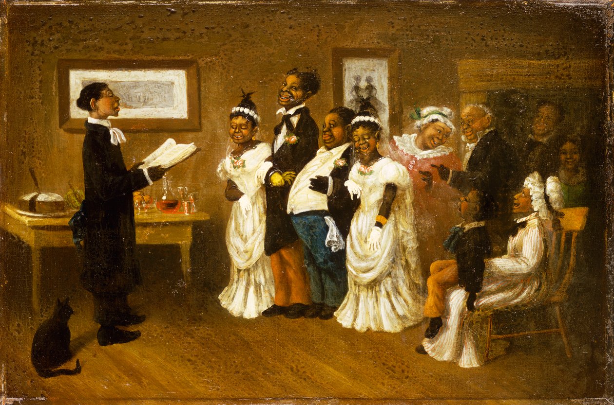 Le mariage, vers 1850 - American School