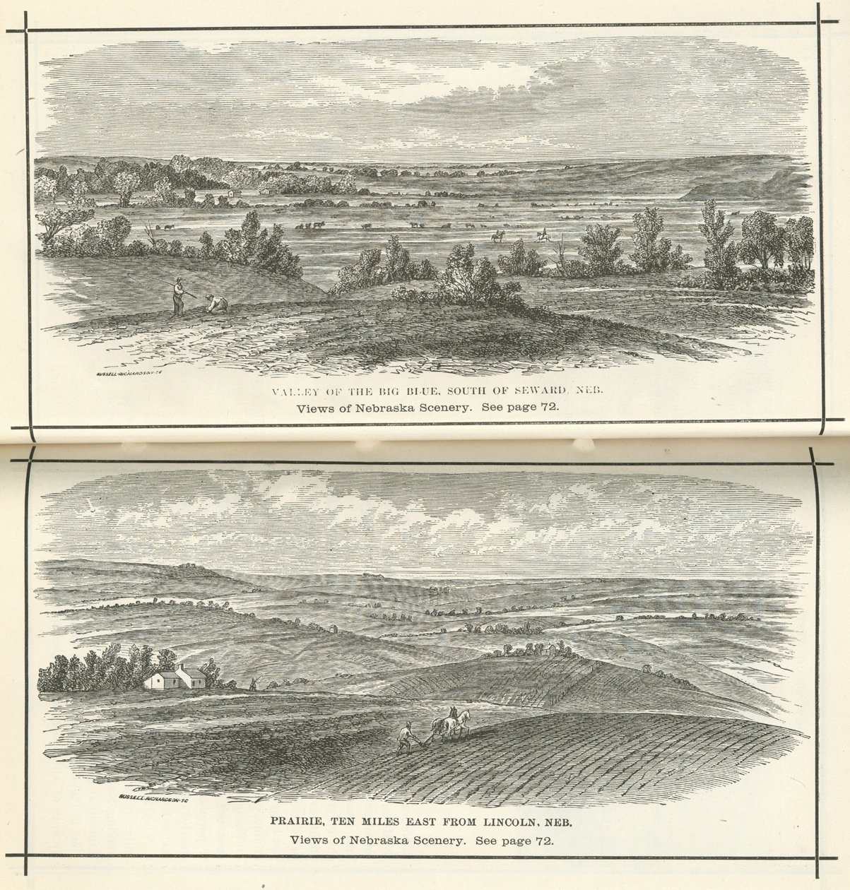 Vues des paysages du Nebraska - American School