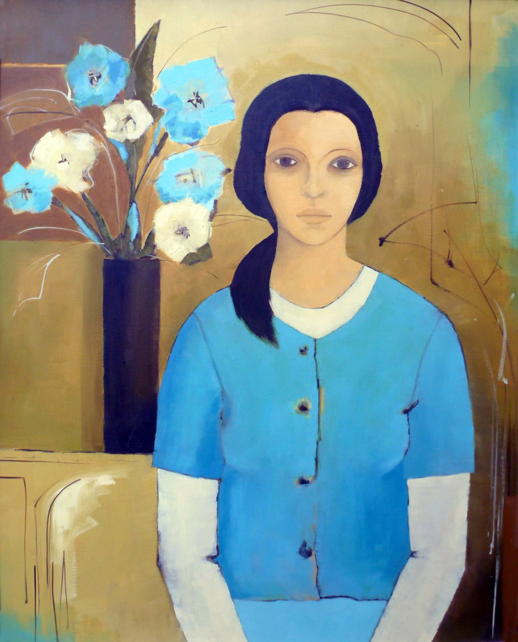 Madonna avec des fleurs - Ana Bianchi