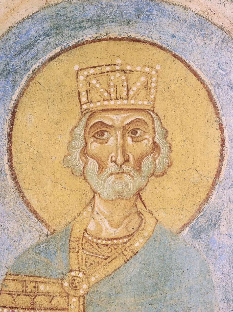 Roi David, 12e siècle - Ancient Russian frescos