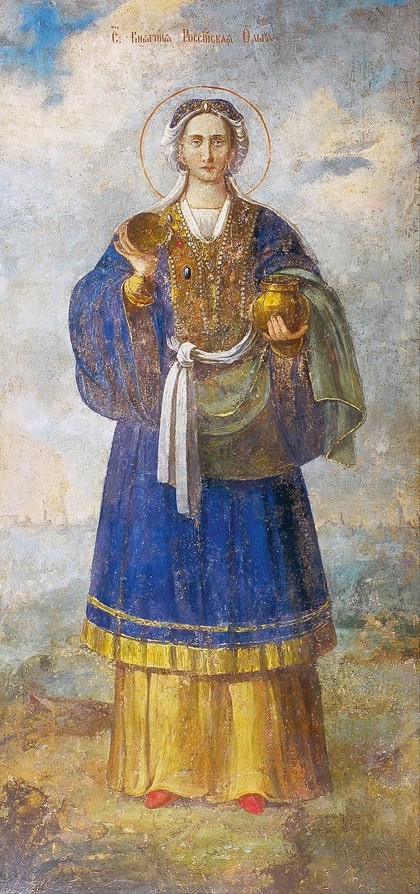 Sainte Olga, princesse de Kiev - Ancient Russian frescos