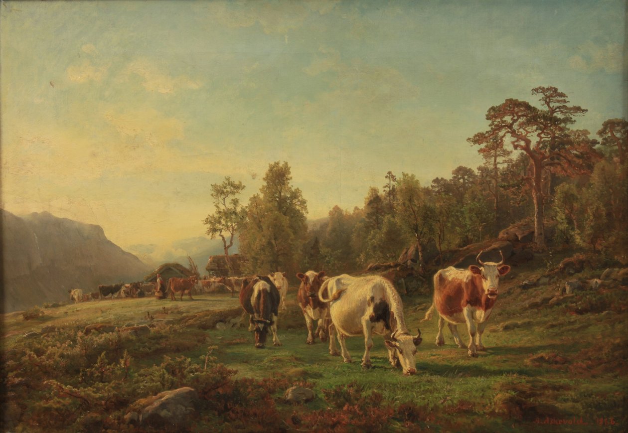 Paysage avec vaches - Anders Askevold