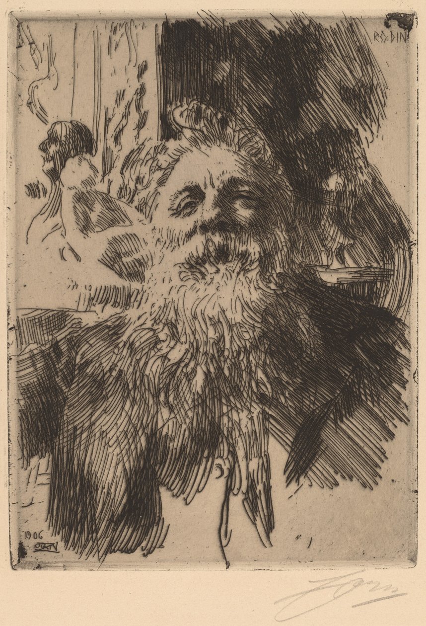 Auguste Rodin, 1906 - Anders Leonard Zorn