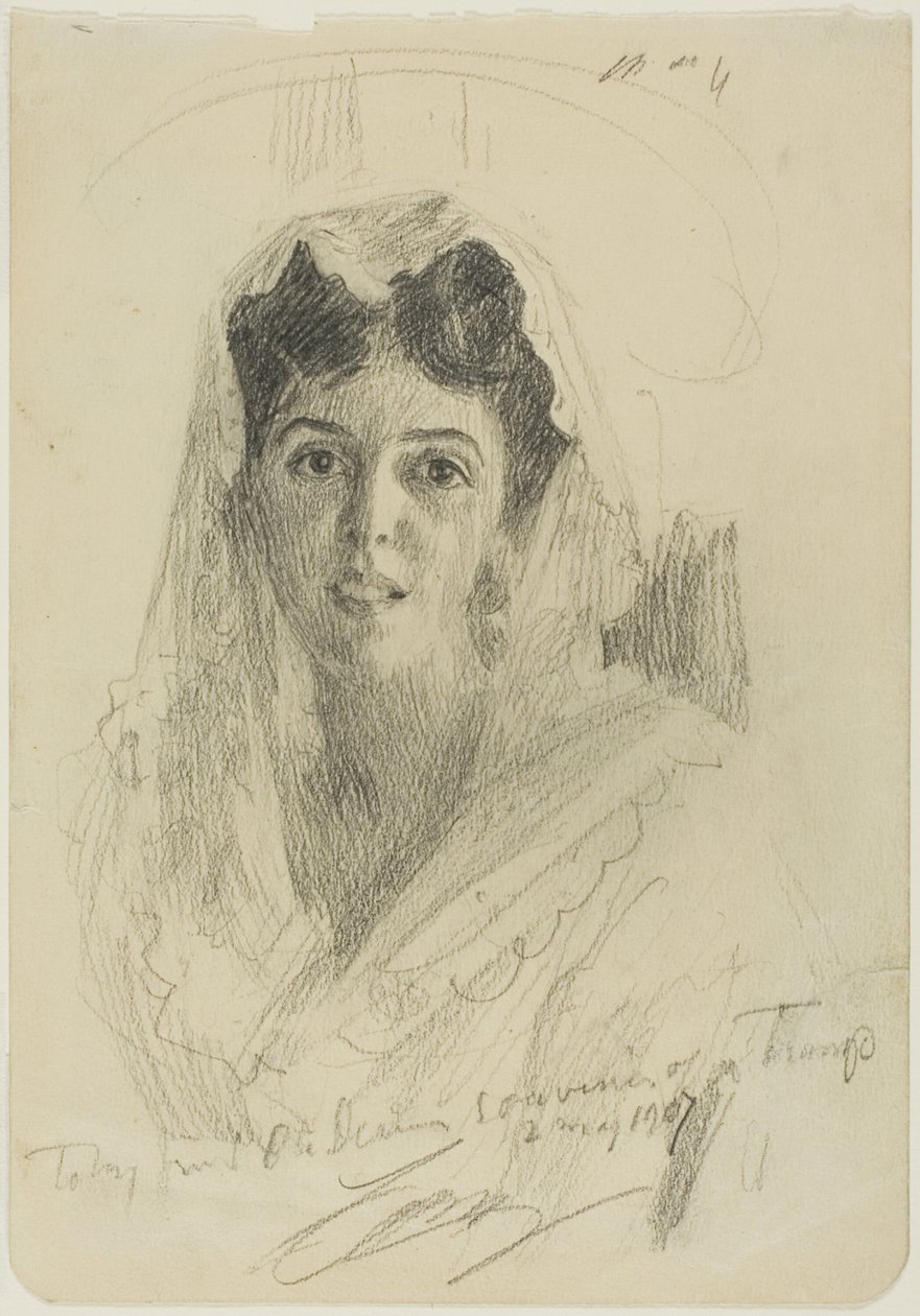 Tête de femme (de face) - Anders Leonard Zorn