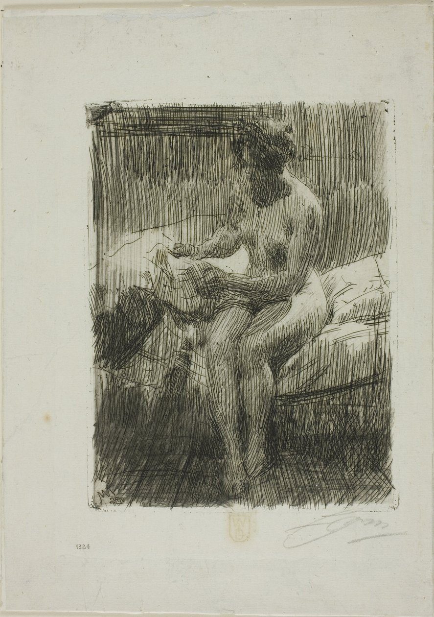 Modèle lisant - Anders Leonard Zorn