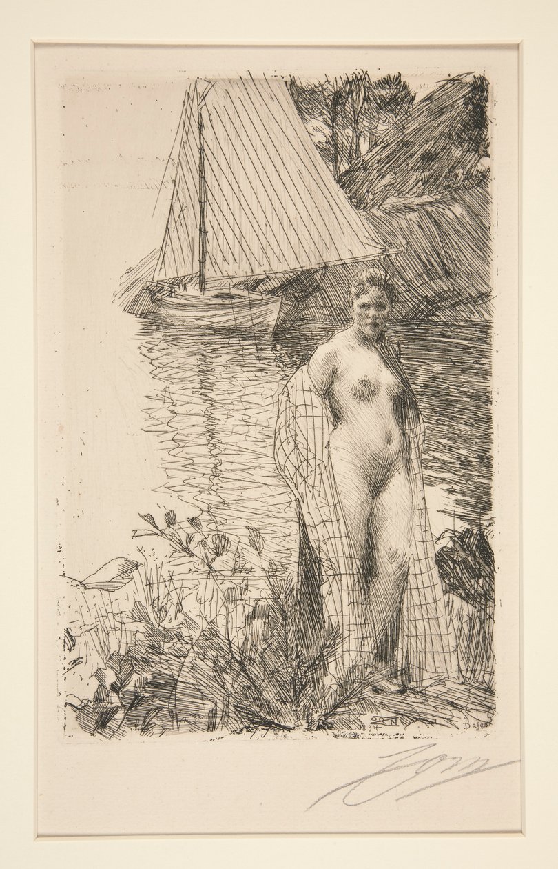 Mon modèle et mon bateau - Anders Leonard Zorn