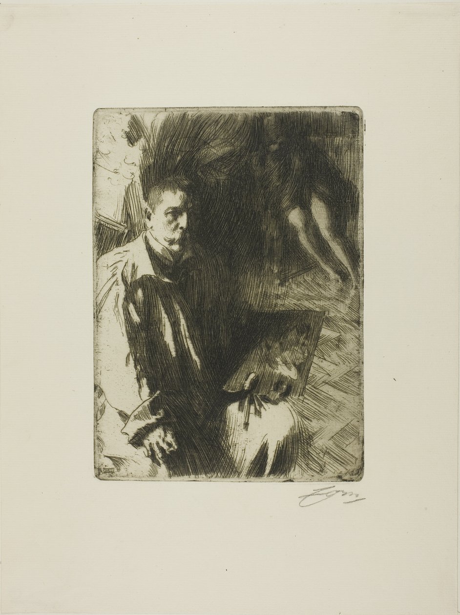 Autoportrait avec modèle II - Anders Leonard Zorn