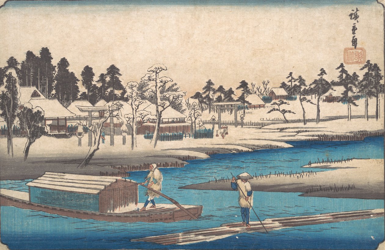 Temps clair après la neige à Massaki - Ando Hiroshige