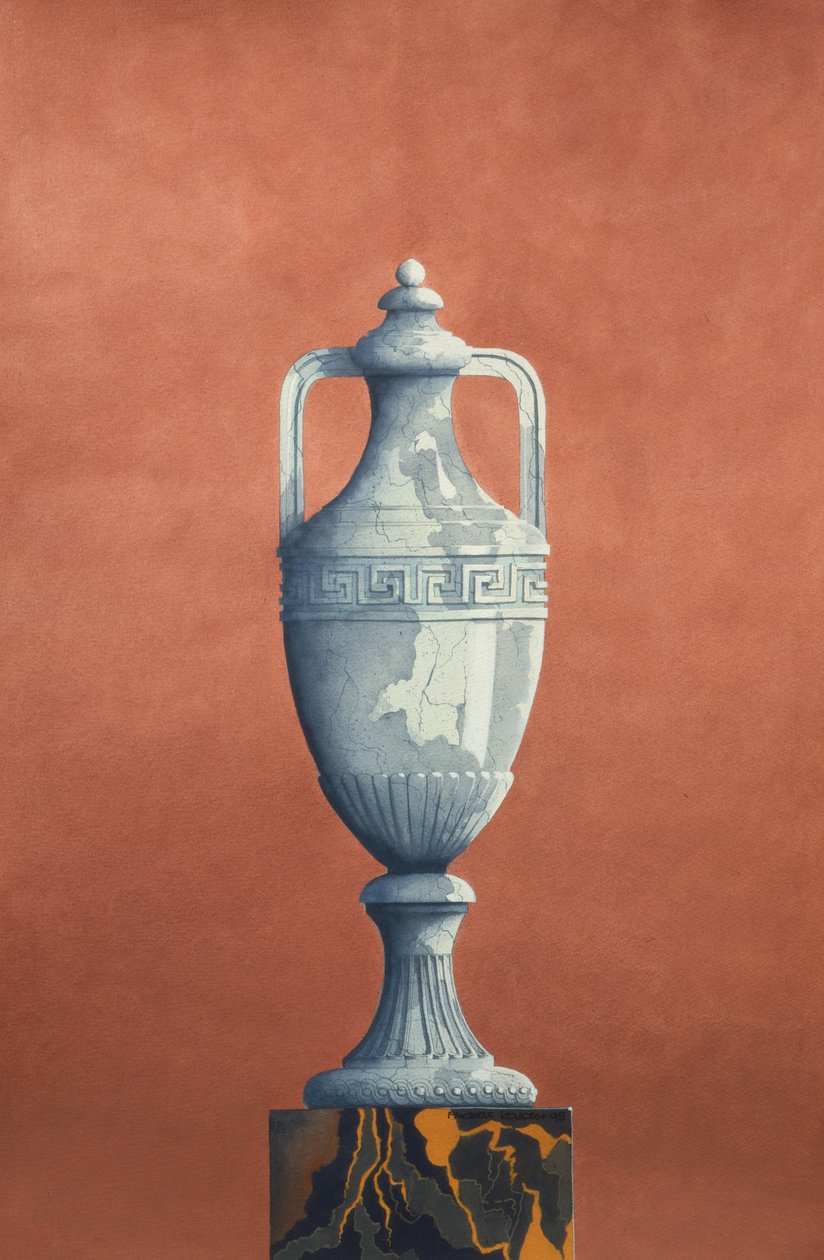 Amphore en marbre bleu - Andras Kaldor