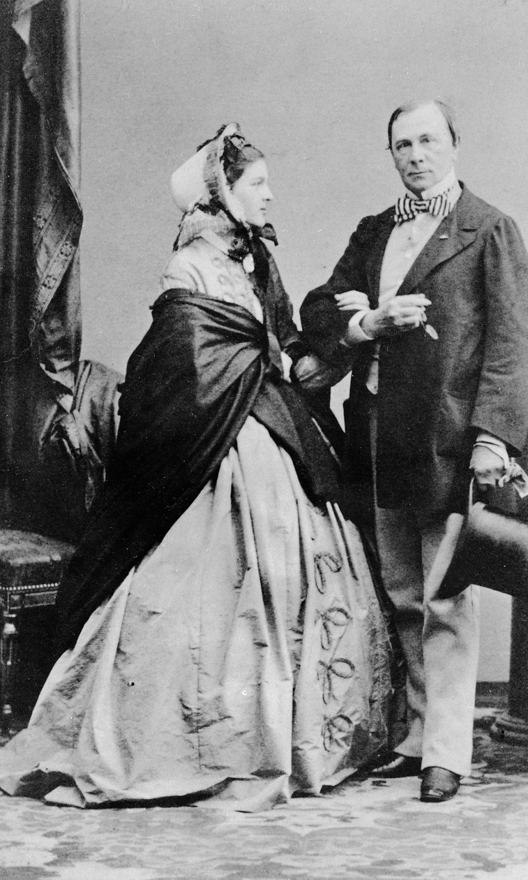 Émile de Girardin et sa femme Delphine Gay, vers 1850 - Andre Adolphe Eugene Disderi